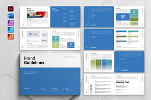 Brand Guidelines Template Landscape, a Brochure Template by DesignCrest