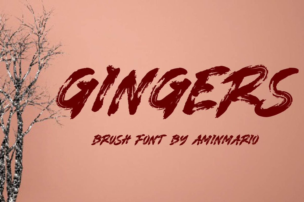Brush Font Bundle 45 Fonts, a Blackletter Font by AMINMARIO (Photo 40 of 45)