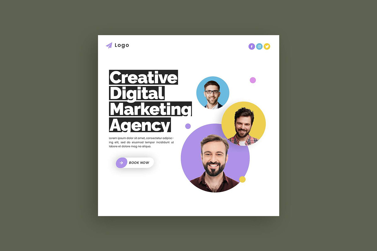 Marketing Agency Post Template, a Social Media Template by Saman Osama (Photo 1 of 2)