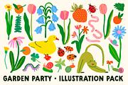 Garden Party Illustrations!, a Graphic by Studio Funshop by Kelli (Thumbnail 1 of 5)