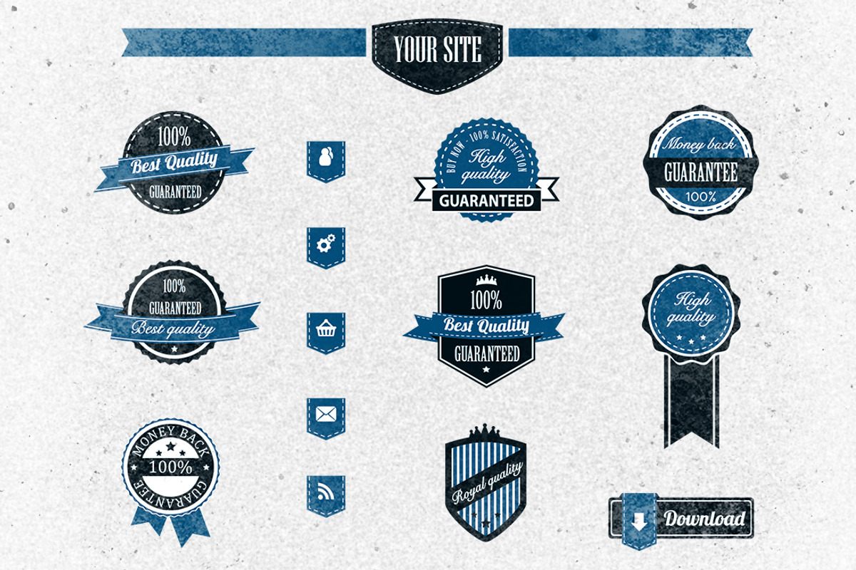 Editable Retro Badges Vector Pack, an Object Graphic by meanicons (Photo 2 of 2)