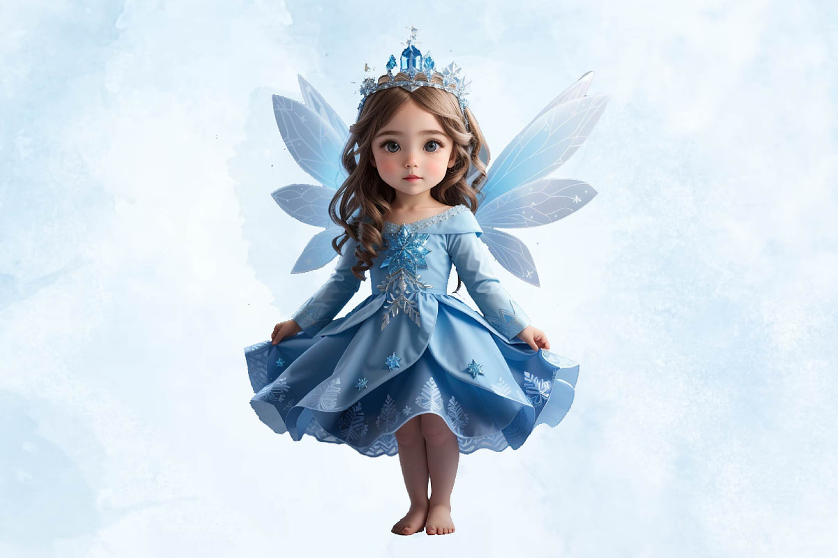 Cute little fairy Clipart, a Seasonal Illustration by Craft Nest (Photo 2 of 5)