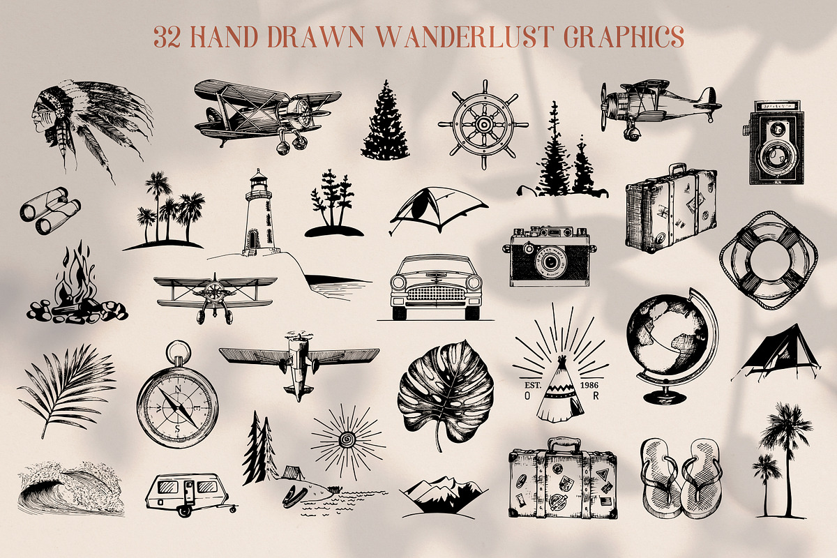 Retro Summer Graphics Collection, an Object Graphic by Chewie Co (Photo 5 of 12)
