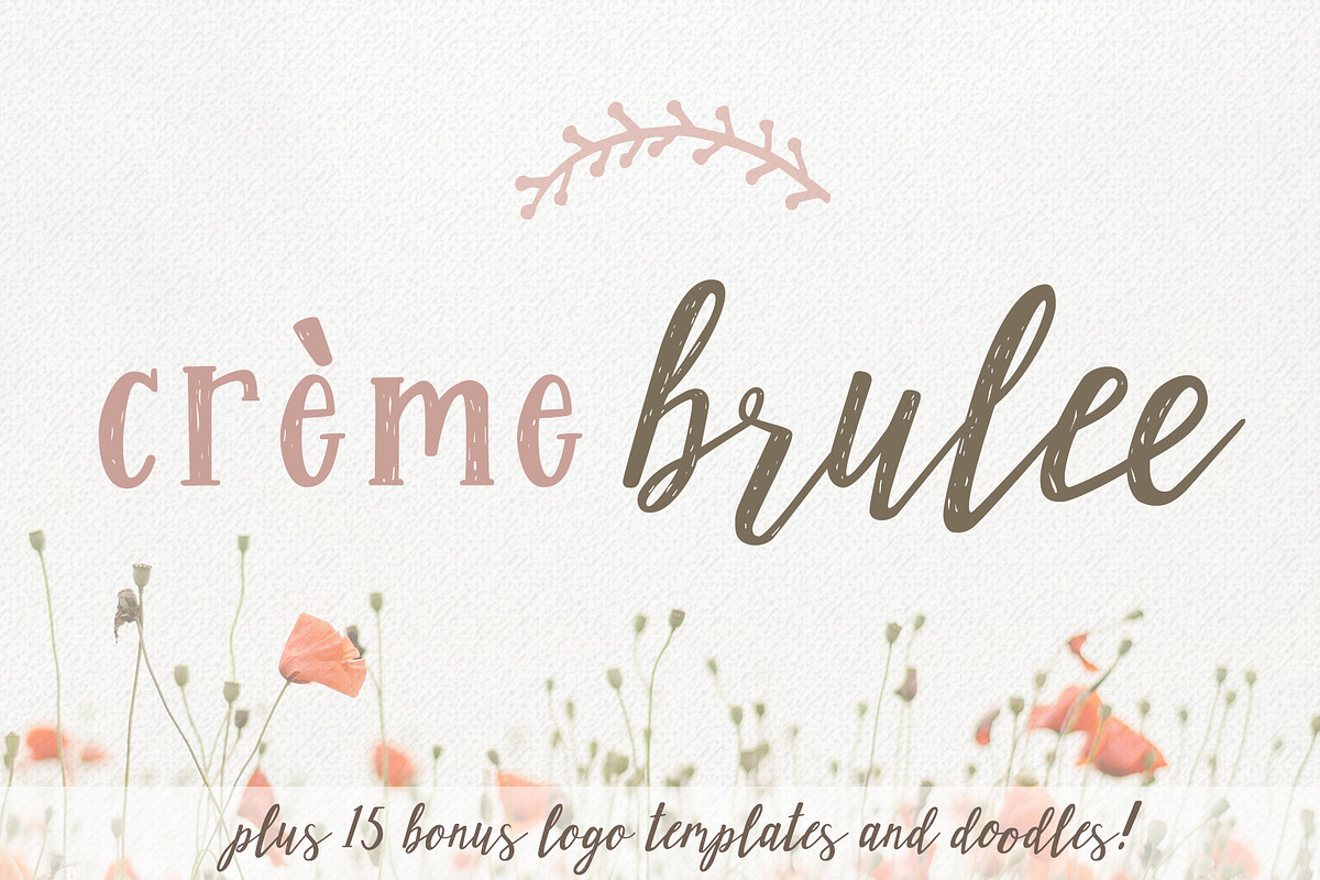 Creme Brulee Font Duo and Logo Kit
