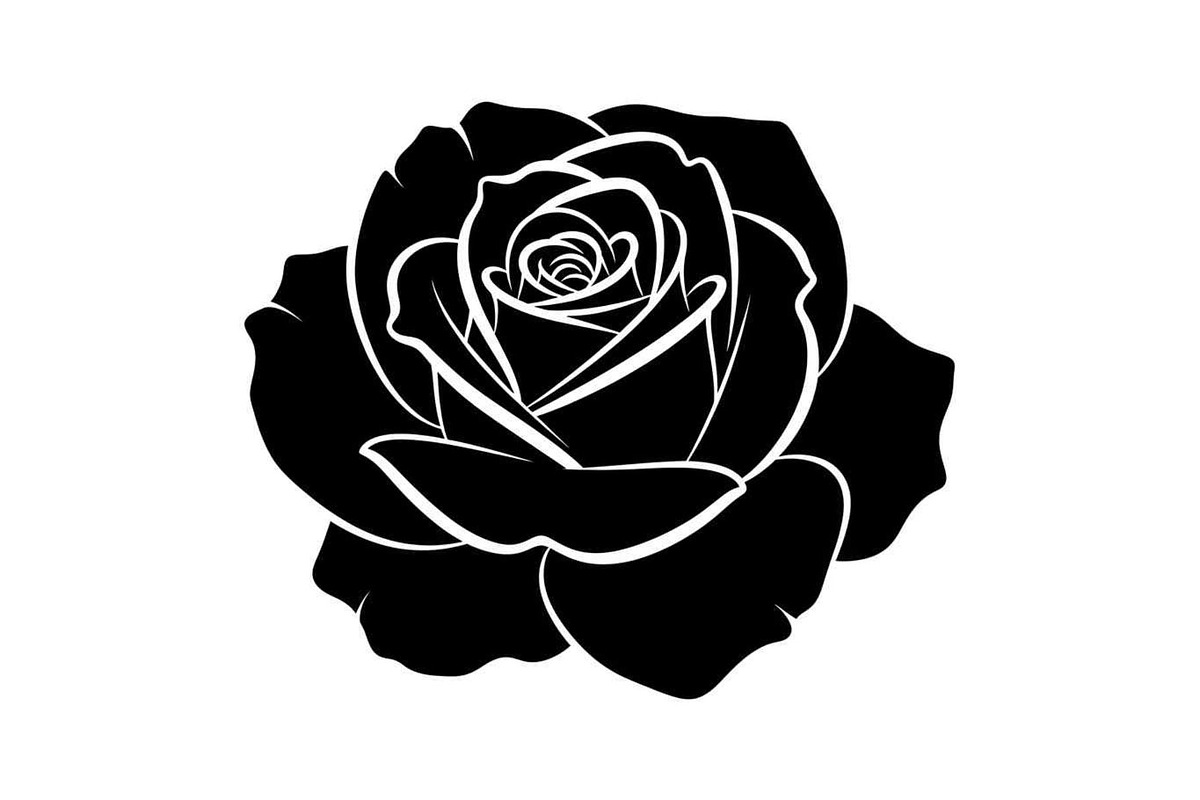 50 Black Rose Silhouette Vector Bund, an Illustration by Gaye Art (Photo 42 of 51)