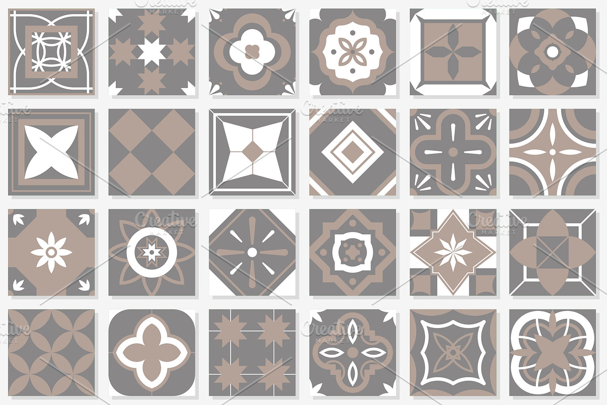 40 Tile mosaic seamless patterns, a Pattern Graphic by ExpressShop (Photo 2 of 5)