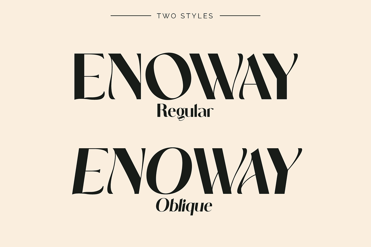 Enoway - Art Nouveau Typeface, a Sans Serif Font by Valentino Vergan (Photo 2 of 10)