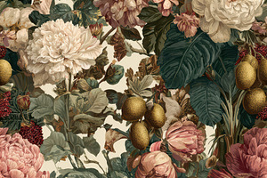 Vintage Botanical Seamless Pattern, a Decorative Illustration by Virgo Studio