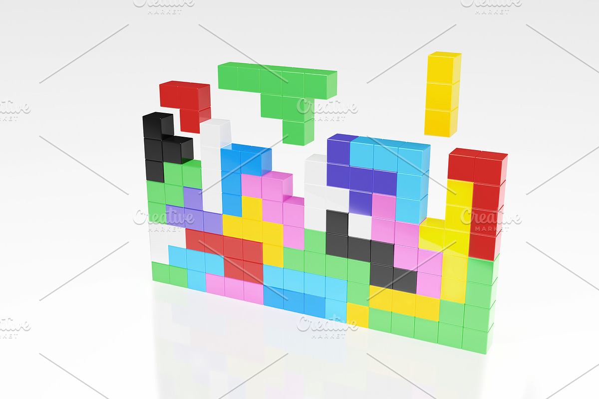 Tetris pieces, an Education Illustration by creadorimatges