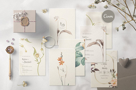 16 Vintage Wedding Cards Vol.II, an Invitation Template by EvitePapery