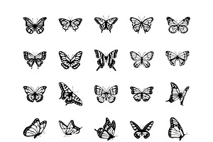 Butterflies Vector Icons