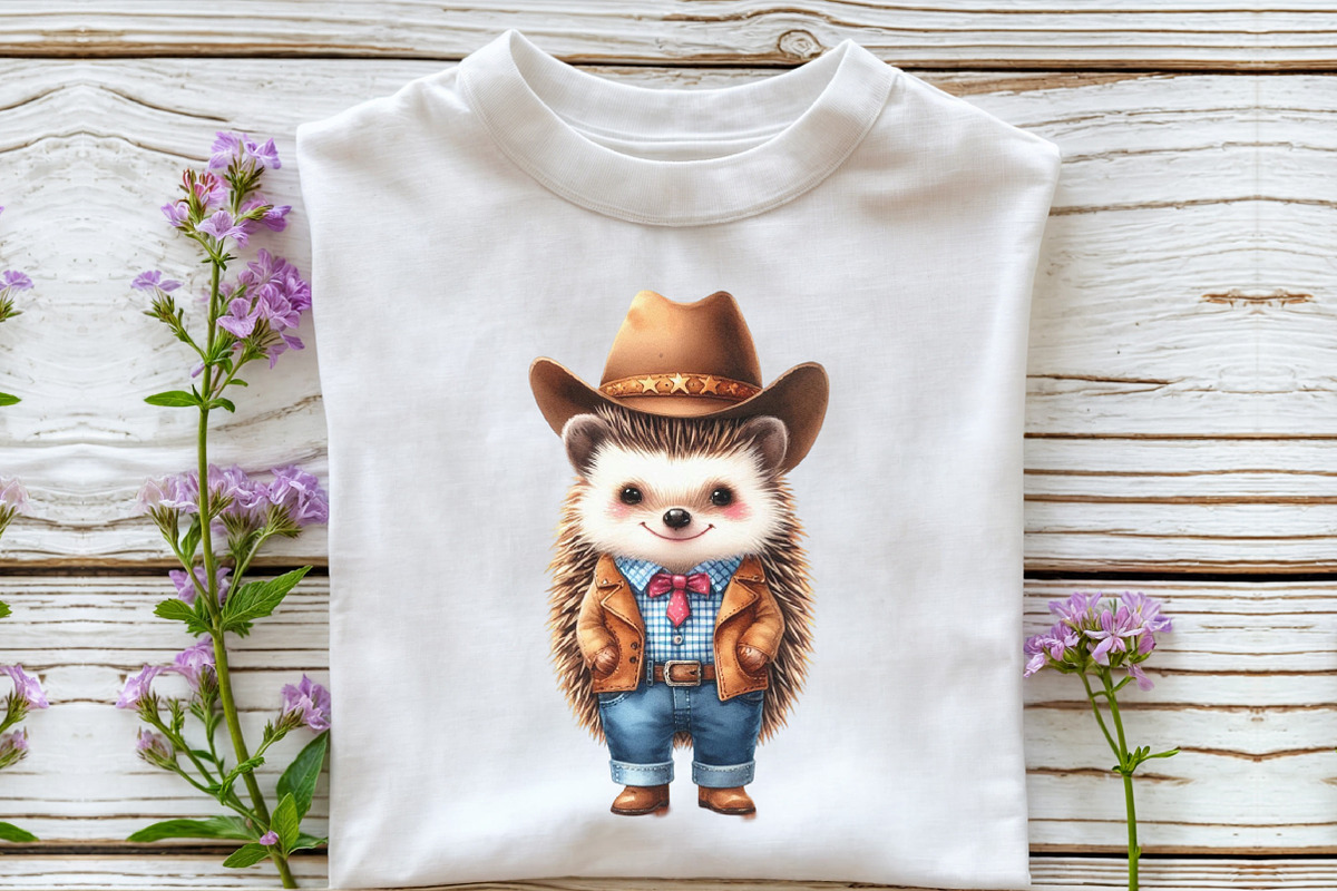 Watercolor Cute Hedgehog Clipart, a Seasonal Illustration by Rose Art (Photo 4 of 7)