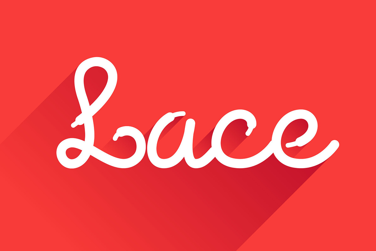 Lace line font