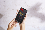 Christmas Dinner Party Mobile Invite, a Social Media Template by Adored Templates (Thumbnail 6 of 10)