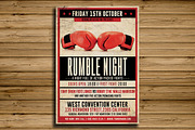 Vintage Boxing Flyer Template, a Flyer Template by Hotpin (Thumbnail 2 of 4)