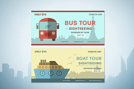 Tour Tickets, a Card Template by wavebreak