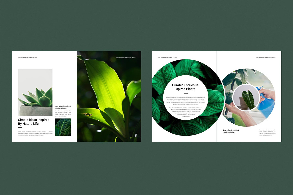 Botanic Green Nature Magazine, a Magazine Template by DesignCrest (Photo 4 of 14)