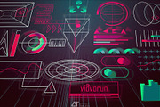 Cyber punk fake UI vector elements, an Object Graphic by Affinity Templates (Thumbnail 1 of 2)