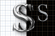 Metal Chrome Text Effects Photoshop, a Brushes & More by Giallo (Thumbnail 3 of 27)