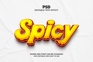 Spicy 3d editable text effect, a Layer Style Add-On by Design Fly