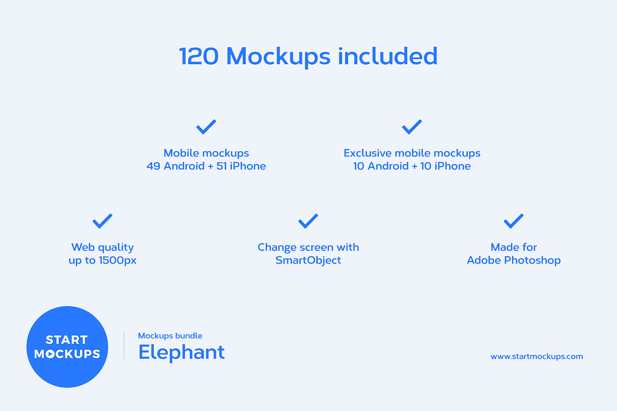 Mockups bundle Elephant - 120 Mocks, an iPhone Mockup by StartMockups.com (Photo 2 of 5)