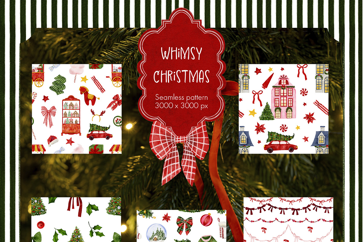 Whimsy Christmas. Watercolor art., an Object Graphic by ma_i_vi (Photo 10 of 10)