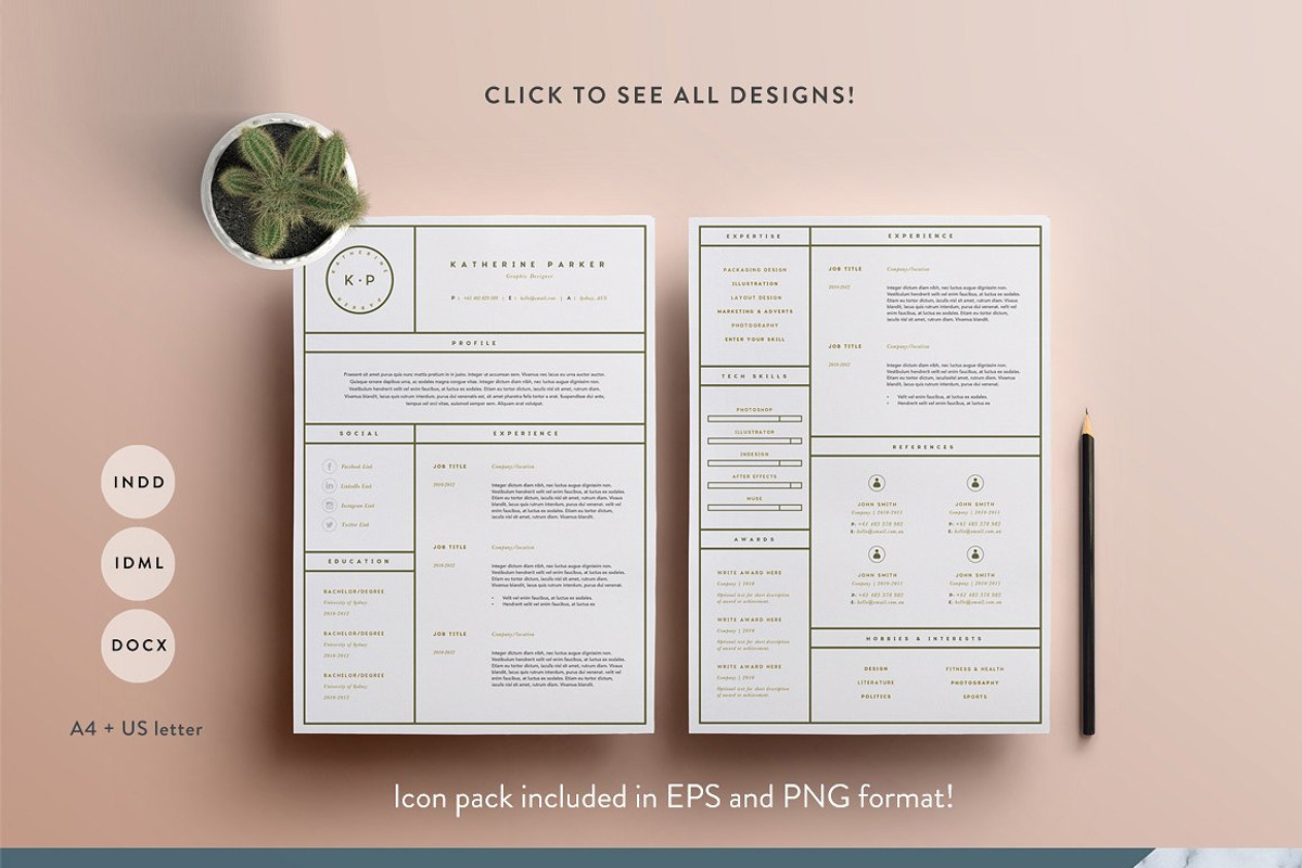 Most popular resumes bundle | SALE!, a Resume Template by The Template Depot (Photo 3 of 3)