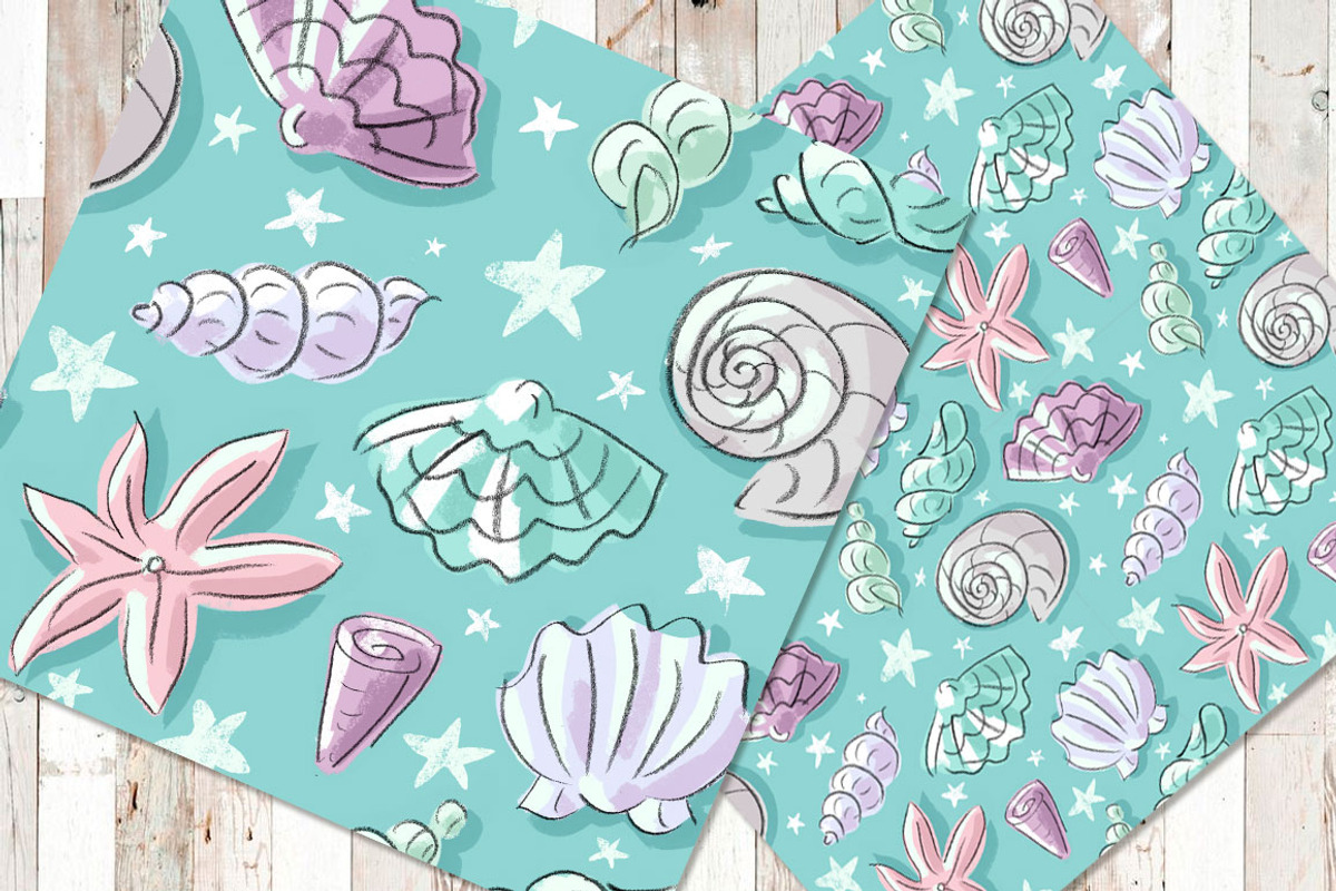 Vector seamless patterns, a Pattern Graphic by Melniklenart (Photo 7 of 10)