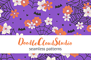 SET of 4 Halloween Seamless Pattern, a Pattern Graphic by Doodle Cloud Studio (Thumbnail 4 of 4)