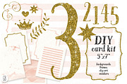 DIY birthday card elements, an Illustration by GrafikBoutique (Thumbnail 1 of 2)