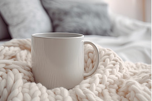 White blank mug mockup photo, a Business Photo by Aimagenarium@gmail.com