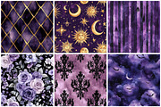 Purple Witch Digital Paper Halloween, a Texture Graphic by CitraGraphics (Thumbnail 5 of 6)