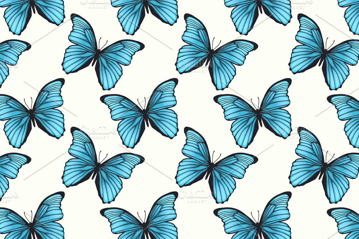 Butterflies patterns+illustrations, an Illustration by IreneArt illustrations (Photo 4 of 5)