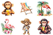 Watercolor Vacation Vibe Clipart PNG, an Illustration by Designking (Thumbnail 4 of 5)