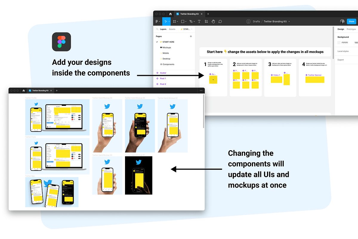 Twitter Branding Kit | PSD | Figma, a Social Media Template by Vitor Heinzen (Photo 7 of 7)