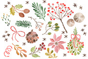 Christmas Watercolor Clip Art, an Illustration by Magic Story Studio (Thumbnail 1 of 2)