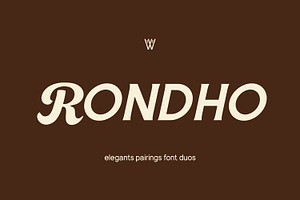 Rondho Luxury Retro Font Duo Script