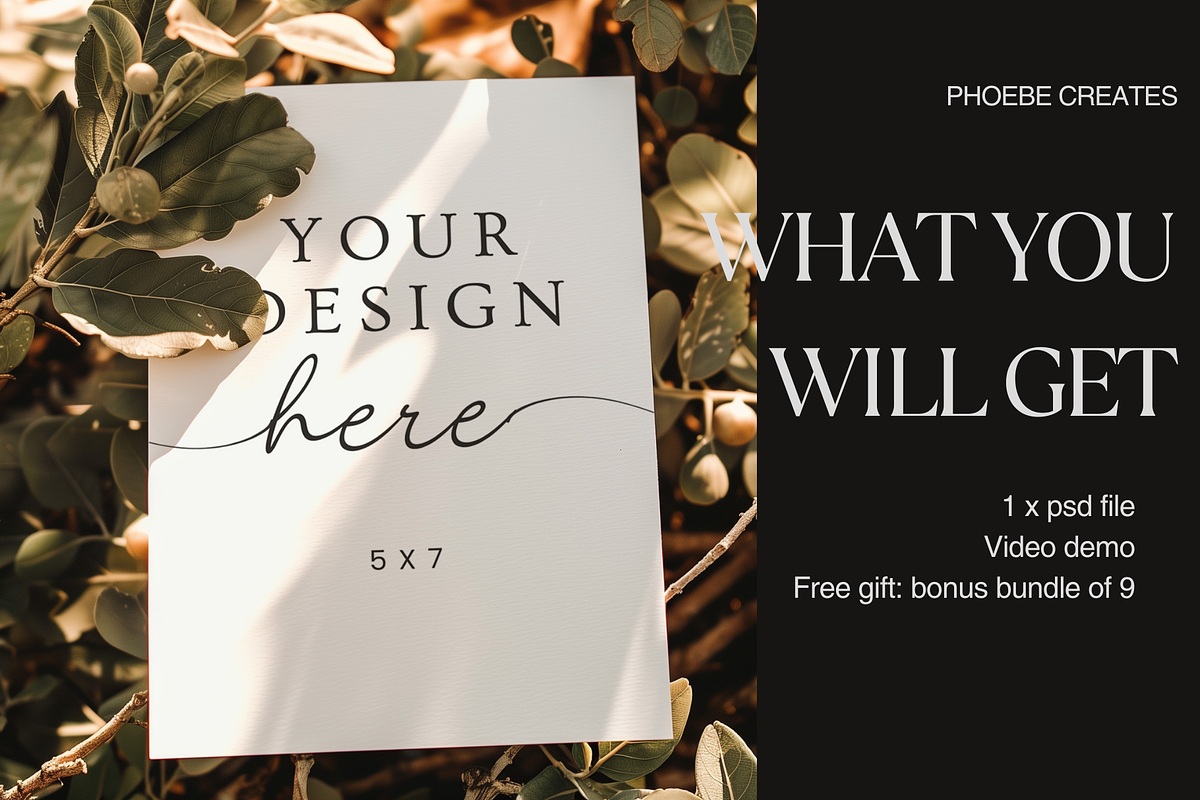 Golden Hour 5x7 Mockup – PSD, a Mockup by PhoebeCreates (Photo 2 of 5)