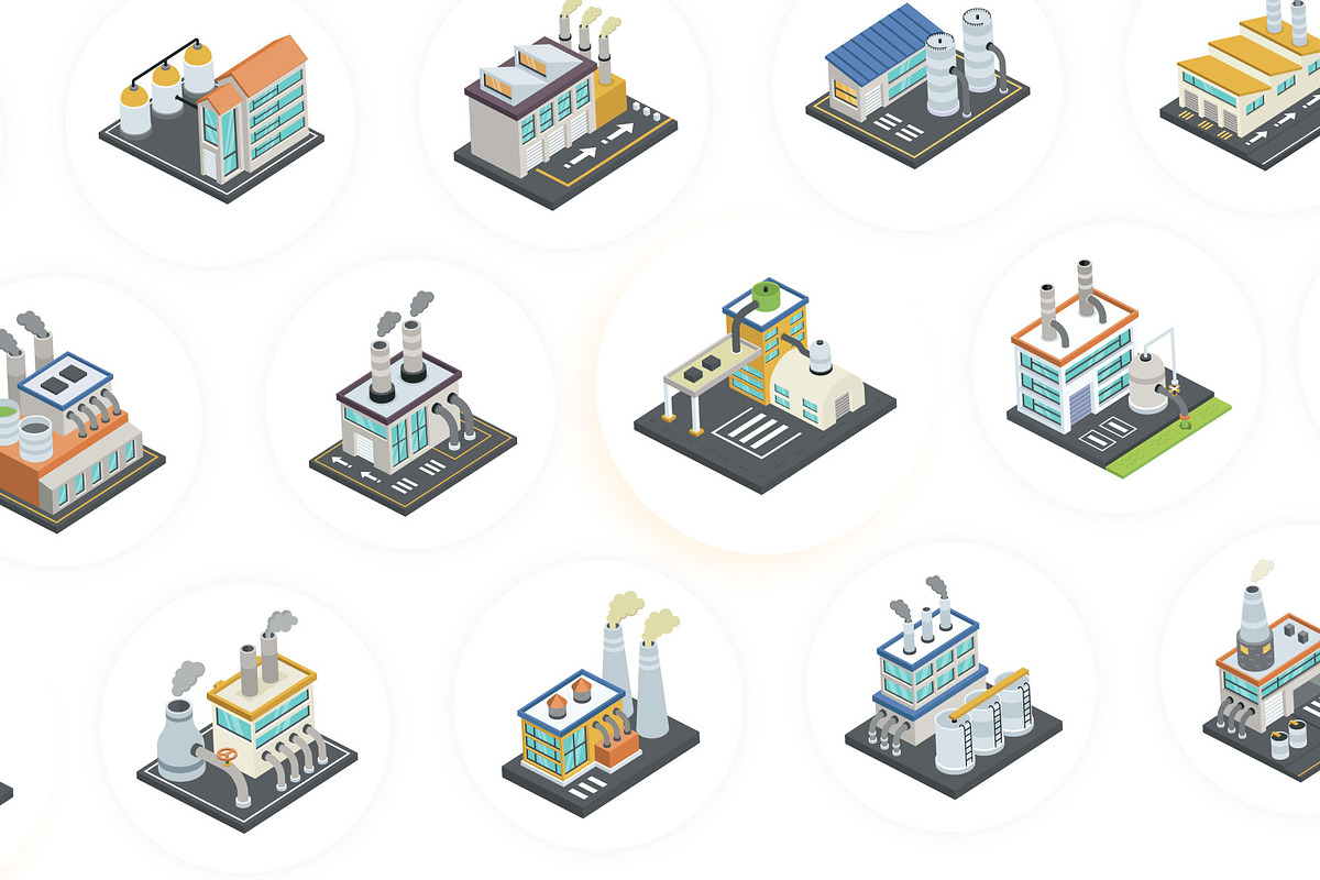 Isometric Industrial Illustrations, a Duotone Icon by Brickclay (Photo 7 of 8)