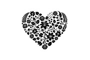 Floral Heart Silhouette Bundle, an Illustration by Designs_River (Thumbnail 6 of 31)