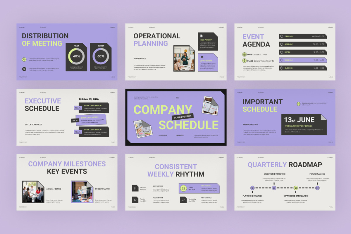 Company Schedule Keynote, a Presentation Template by Loin Studio (Photo 3 of 4)