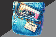 1990 Denim Summer Clipart, an Illustration by Black Bird Studio (Thumbnail 6 of 6)