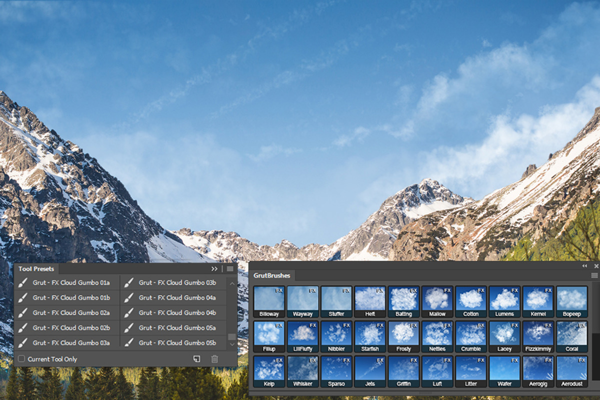 Cloud FX • 50 Photoshop Brush Tools, a Brush Add-On by GrutBrushes (Photo 2 of 7)