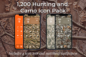1200 Hunting Orange & Camo iOS Icons