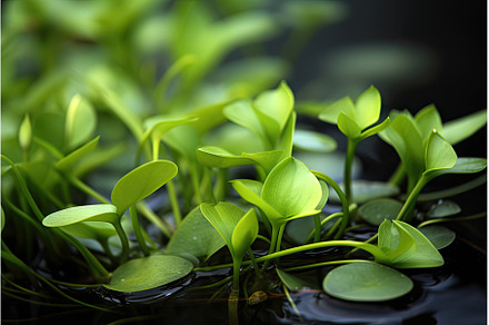 close-up of aquatic plant's leaves, a Nature Photo by Sergey Kotenev