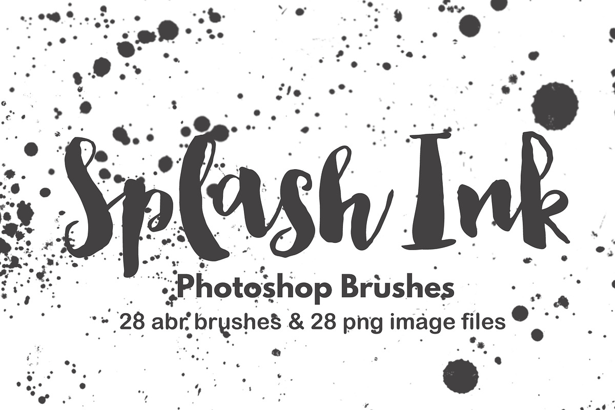 Grunge paint splatter brush set, a Brush Add-On by FOXYdigitalart (Photo 2 of 8)