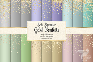 Soft Shimmer Gold Confetti Textures