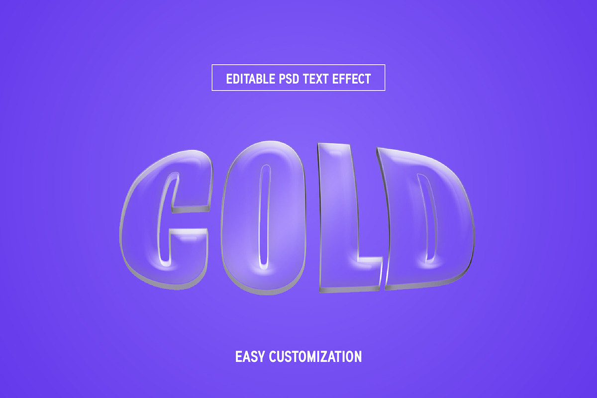 Glass Bubble 3D Text Effect
