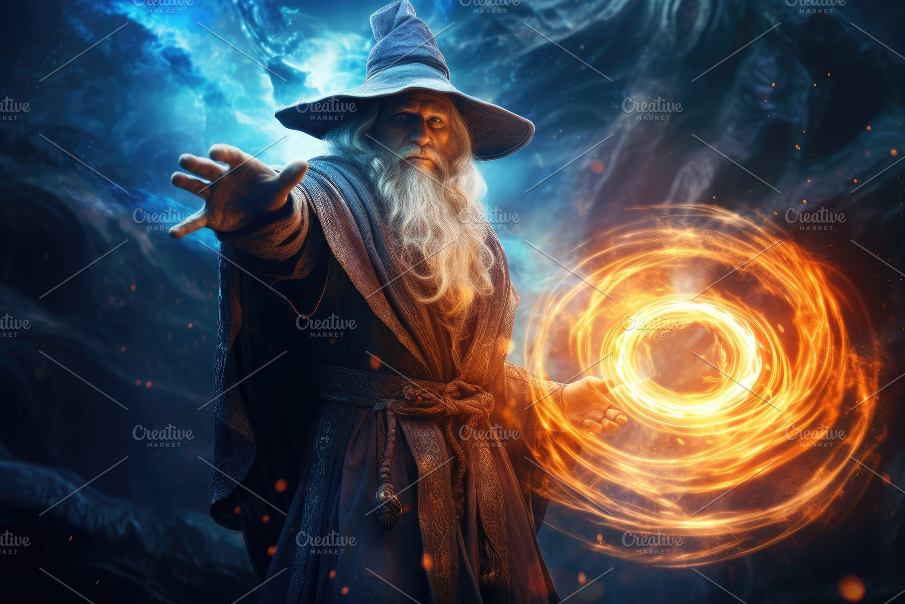 Old wizard in the dark. Halloween th, a Photo by Iftikhar Alam