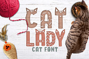 Cat Lady - Cat font, a Font by arausidp (Thumbnail 1 of 10)